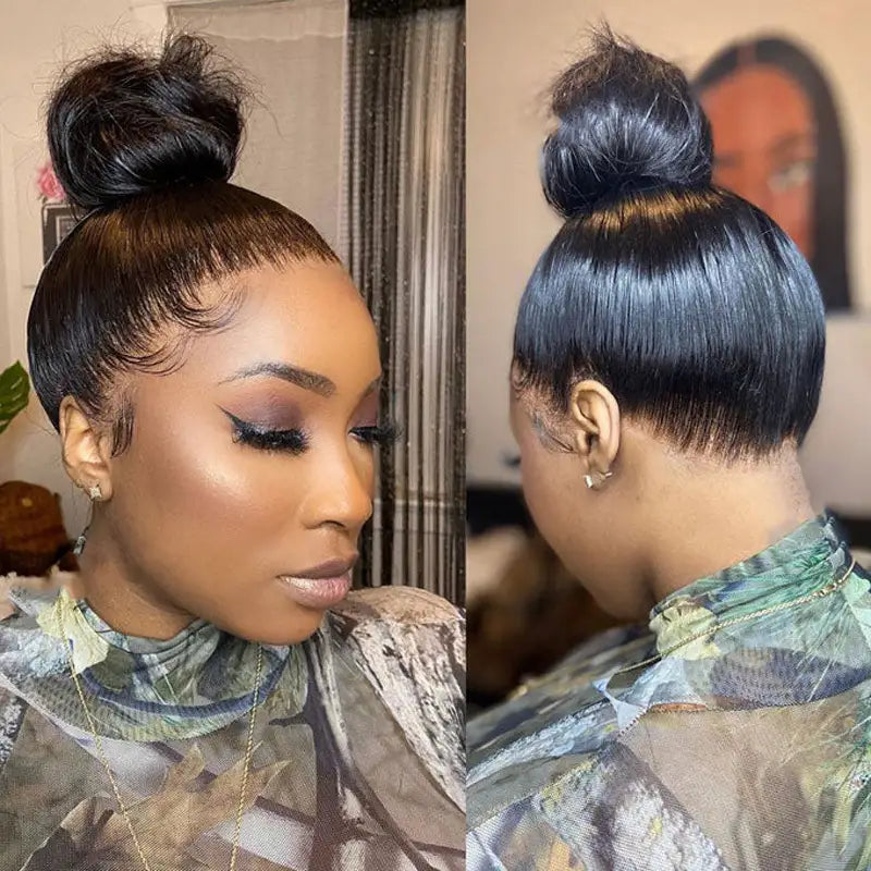 BOGO Straight 360 Lace Frontal Wig With Invisi Strap Pre-Cut Glueless Human Hair