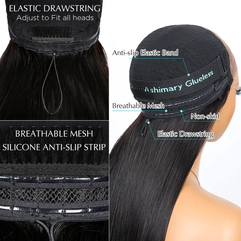 0 Skill Glueless Wear And Go Jerry Curly HD Transparent Lace Closure Wig Pre-Cut Lace & Bleached Knots