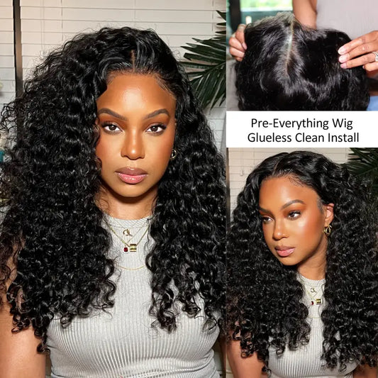 Ashimary Water Wave 10x6 Parting Max Glueless Bye Bye Knots Wig Pre Cut Lace Wigs