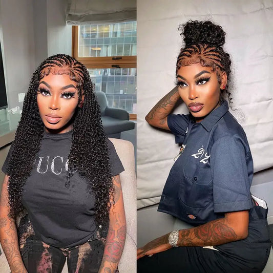 360 Lace Front Kinky Curly Human Hair Wig For Women