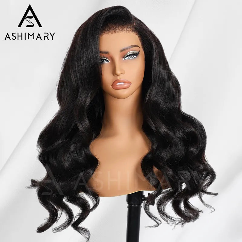 Newborn Hairline Kinky Body Wave Invisi Strap Glueless 360 Lace Frontal Pre-Everything Natural Wig