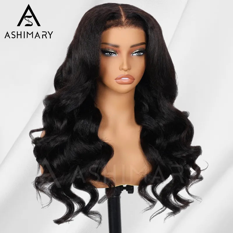 Newborn Hairline Kinky Body Wave Invisi Strap Glueless 360 Lace Frontal Pre-Everything Natural Wig