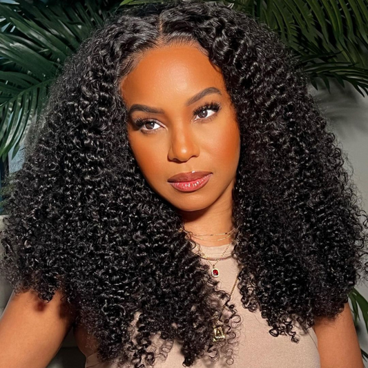 Full Lace Afro Curl Wig Ashimary Brazilian Virgin Hair Kinky Curly 180% Density