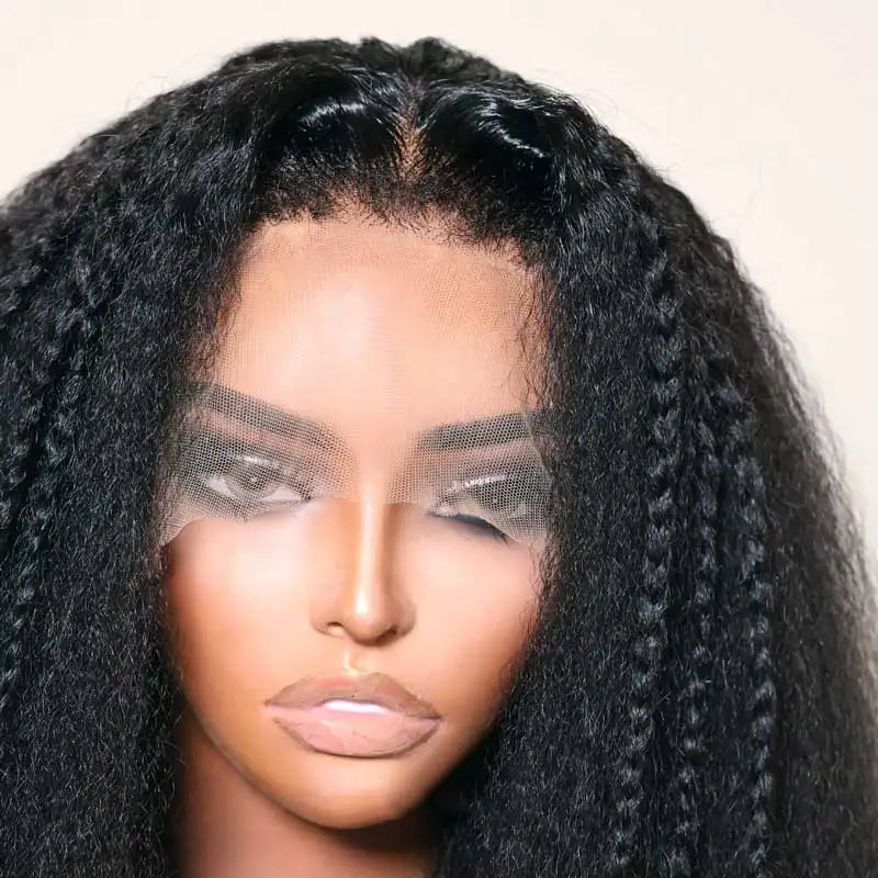 360 Lace Front Kinky  Straight Human Hair Wigs For Women