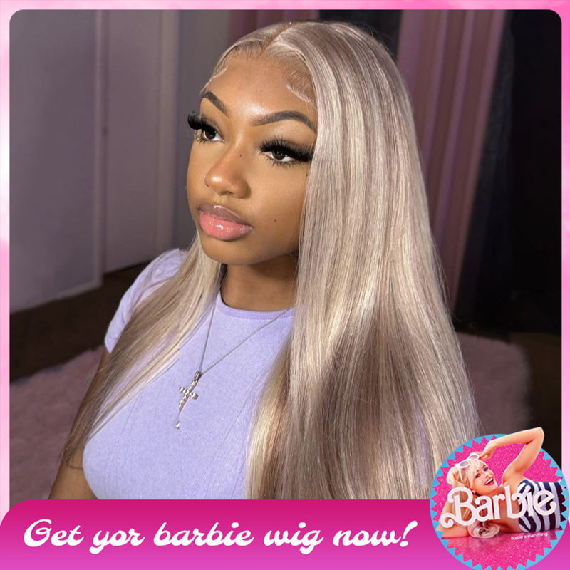 Ashimary Ash Blonde Straight Hair Lace Frontal Wigs Online For Sale