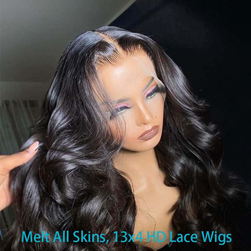 Body Wave HD Lace Front Wig 13*4 Front Body Wave Transparent Lace Frontal Human Hair Wigs