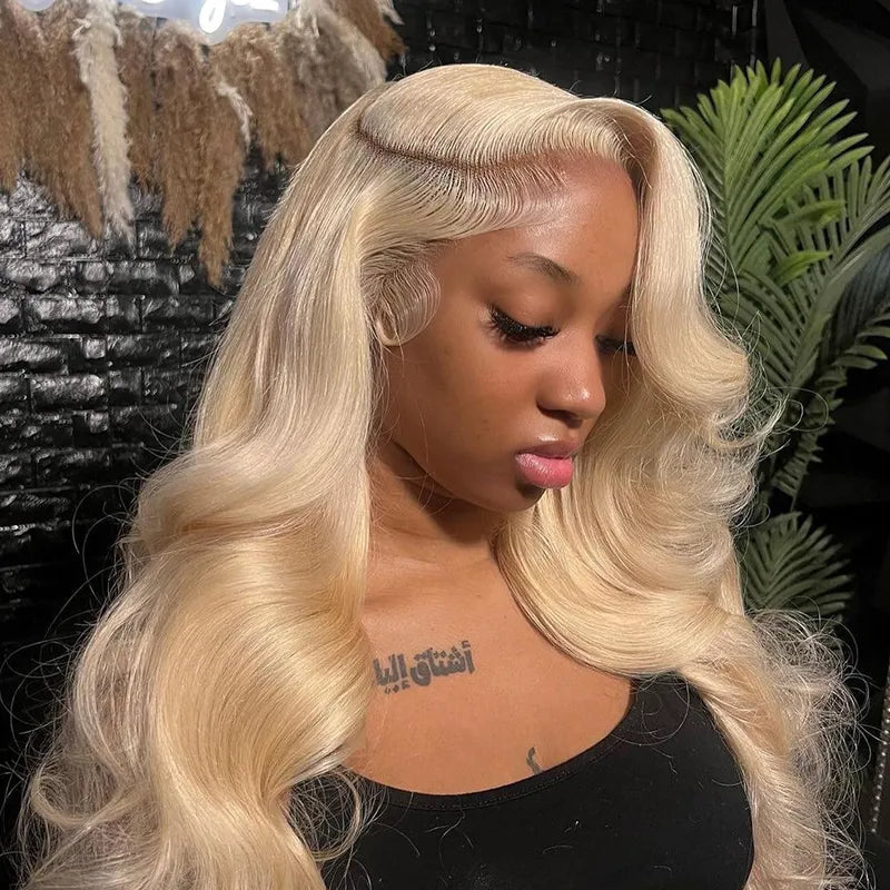 613 Blonde Body Wave Transparent HD Lace Front Wigs 13x4 Ashimary Human Hair