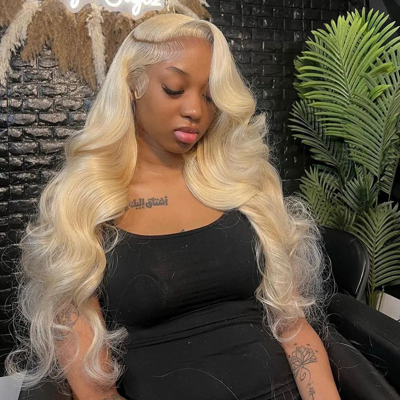 613 Blonde Body Wave Transparent HD Lace Front Wigs 13x4 Ashimary Human Hair