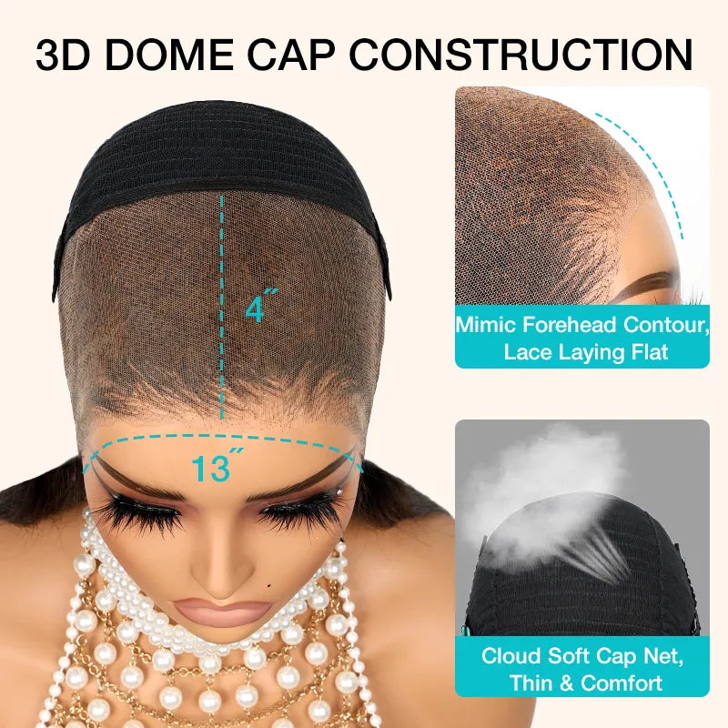 Salt and Pepper Pre-Styled Layered Cut Short Bob Wig Blowout Hairstyle Human Hair Wig