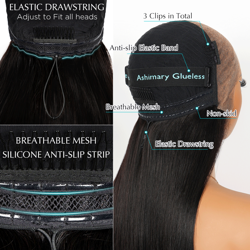 Straight Blonde Balayage with Dark Roots 13x4 Transparent Lace Frontal Clean Bleached & Pre-Plucked Wig Customized Color for Black Women