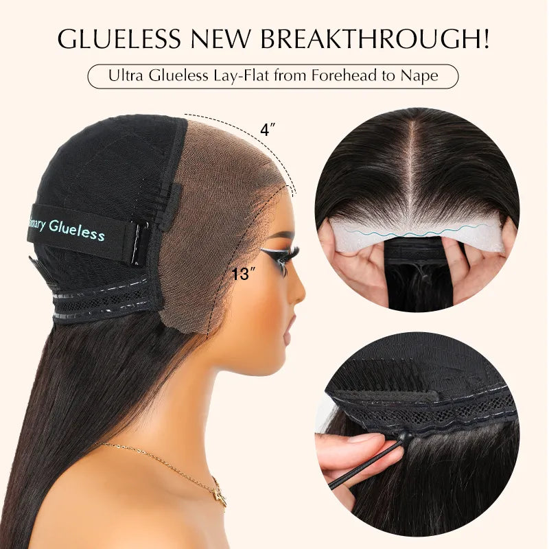 Blonde Highlights Wig Body Wave Transparent 13x4 Lace Frontal Blonde Balayage on Brown Hair