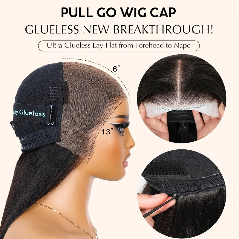 Honey Blonde Highlight Silky Straight Pull Go 13x6 Full Lace Wig Glueless Wig Suits All Heads