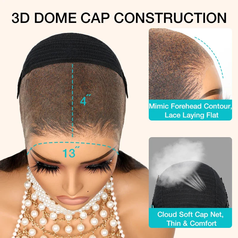 Ready to Wear Highlight Body Wave Glueless 13x4 HD Lace Wig with Pre Cut Lace & Bleached Knots