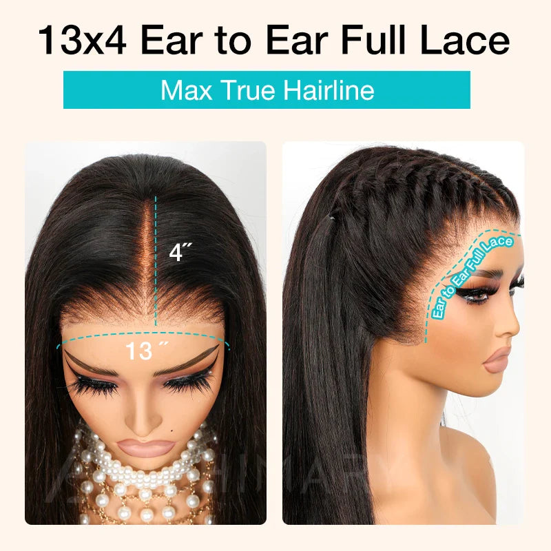 Glueless Wear & Go 13x4 Transparent Lace Body Wave Pre Cut Lace Ready To Wear Wig With Pre Bleached Knots & Plucked Hairline