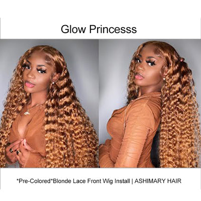 Brown Wig #30 Deep Wave 13*4 13*6 Lace Wigs Pre-plucked Human Hair Lace Front Wigs Luxurious Customization