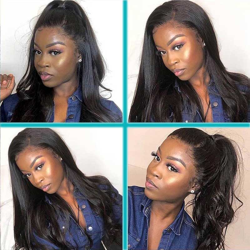 360 Lace Frontal Wig Hd Transparent Lace Straight Brazilian Human Hair 10A Hair Pre-Plucked With Baby Hair