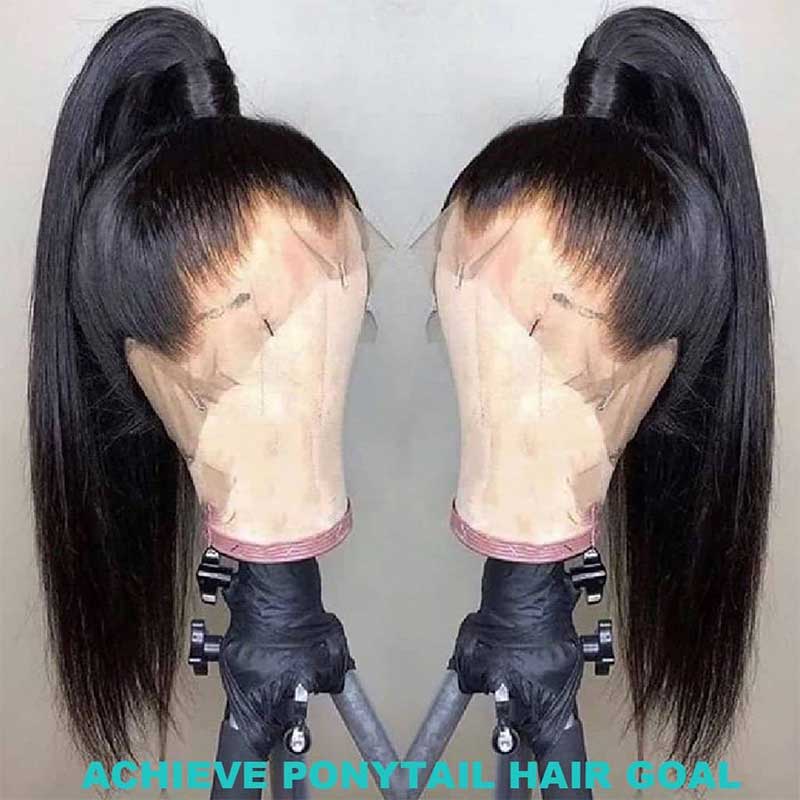 360 Lace Frontal Wig Hd Transparent Lace Straight Brazilian Human Hair 10A Hair Pre-Plucked With Baby Hair