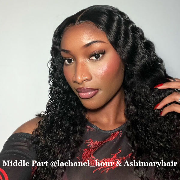 Pre Plucked Deep Wave 360 Lace Frontal Wig with Baby Hair Brazilian Hair