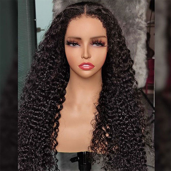 4C Edge Hairline Transparent Lace Front Deep Wave Wigs