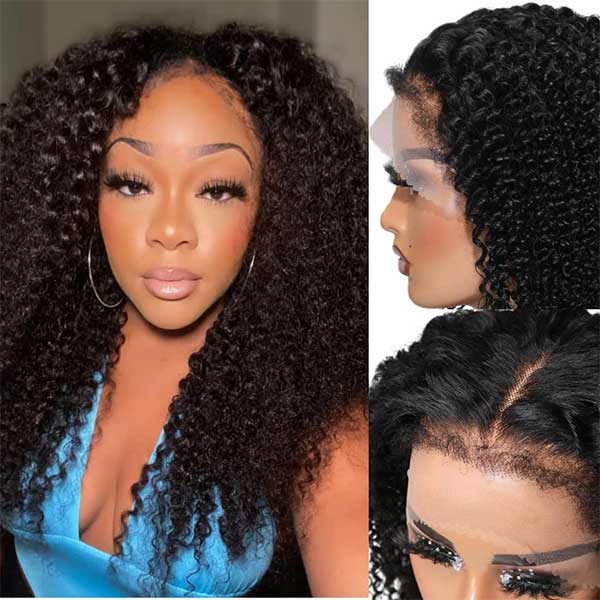 4C Edge Hairline Transparent Lace Front Deep Wave Wigs