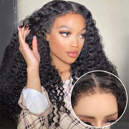 4C Edge Hairline Transparent Lace Front Deep Wave Wigs