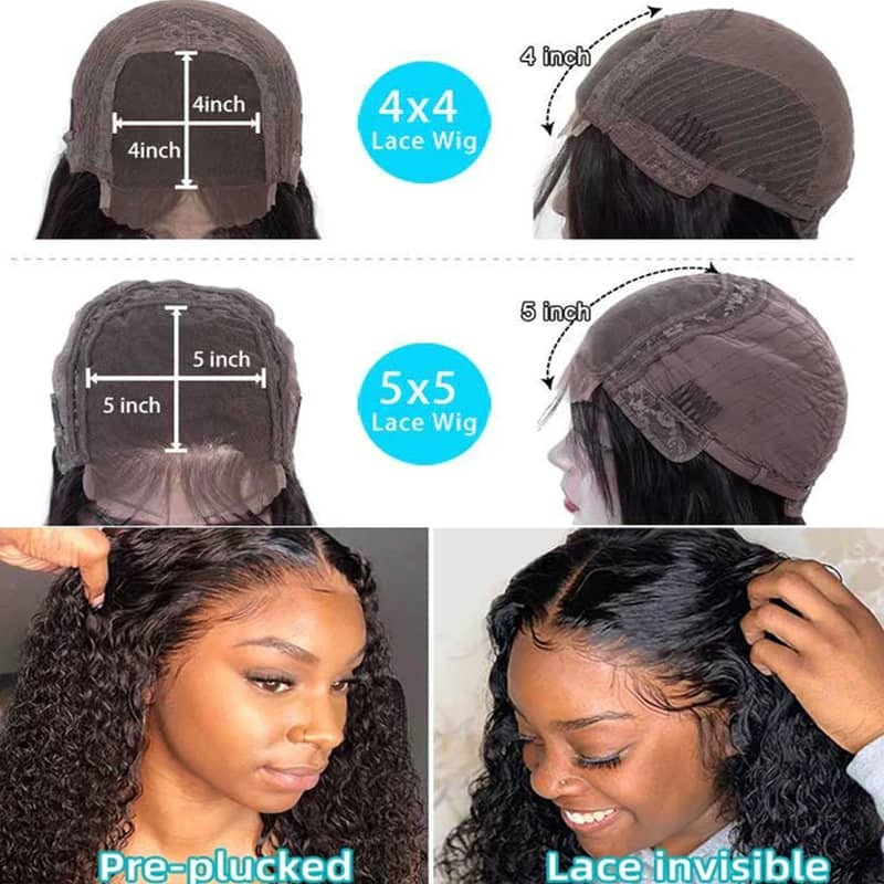 Burgundy Color Deep Wave Short Bob Wig 99J Transparent lace Wig 180%