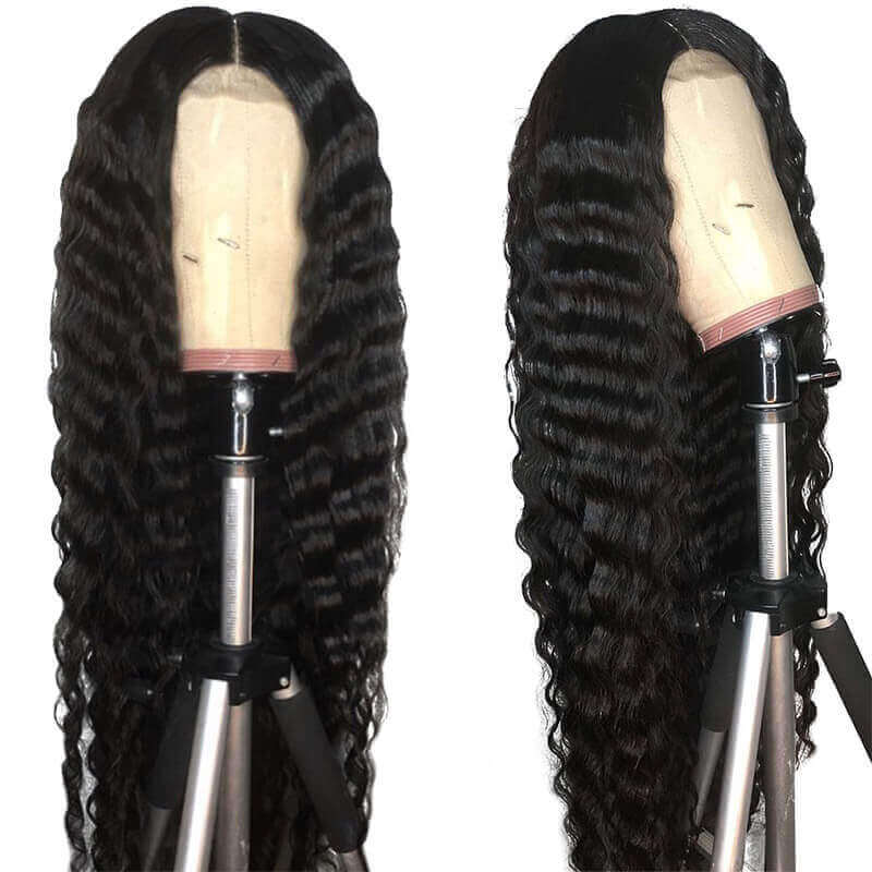 Loose Deep Wave Glueless 5*5 HD Transparent Lace Closure Wigs Ashimary Human Hair Natural Color