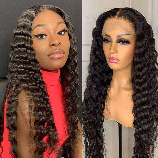 Loose Deep Wave Glueless 5*5 HD Transparent Lace Closure Wigs Ashimary Human Hair Natural Color