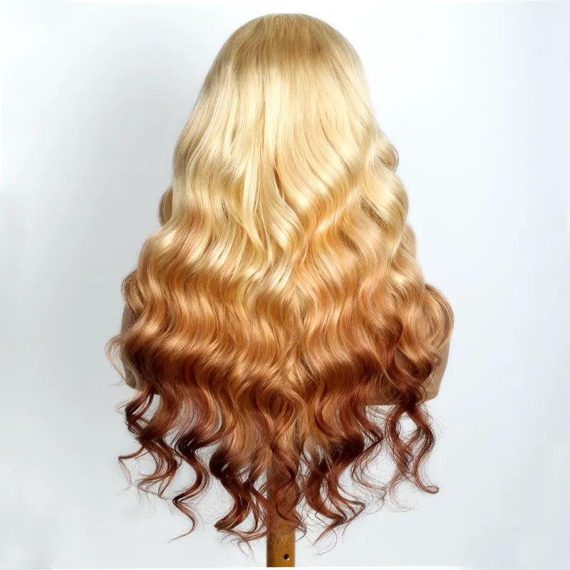 Blonde Brown Ombre Wig Body Wave 13x4 / 13x6 HD Lace Frontal Human Hair Wigs