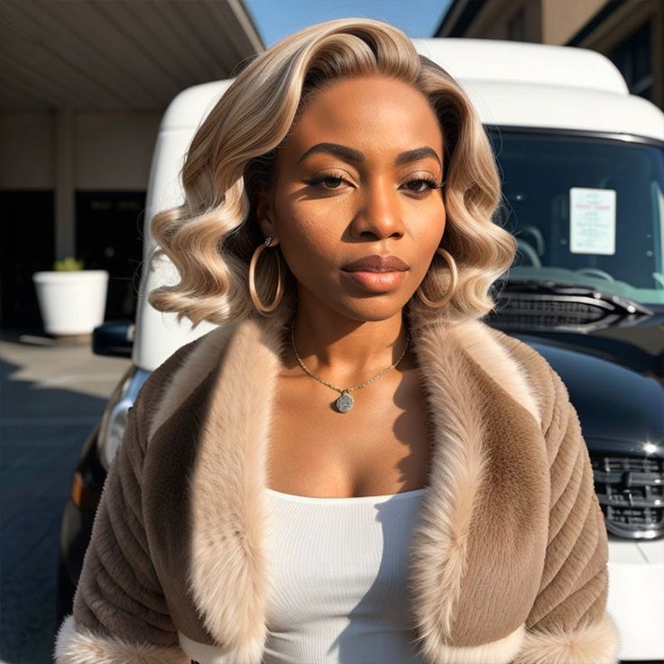 Blonde Highlight Bob Transparent Lace Wig Human Hair