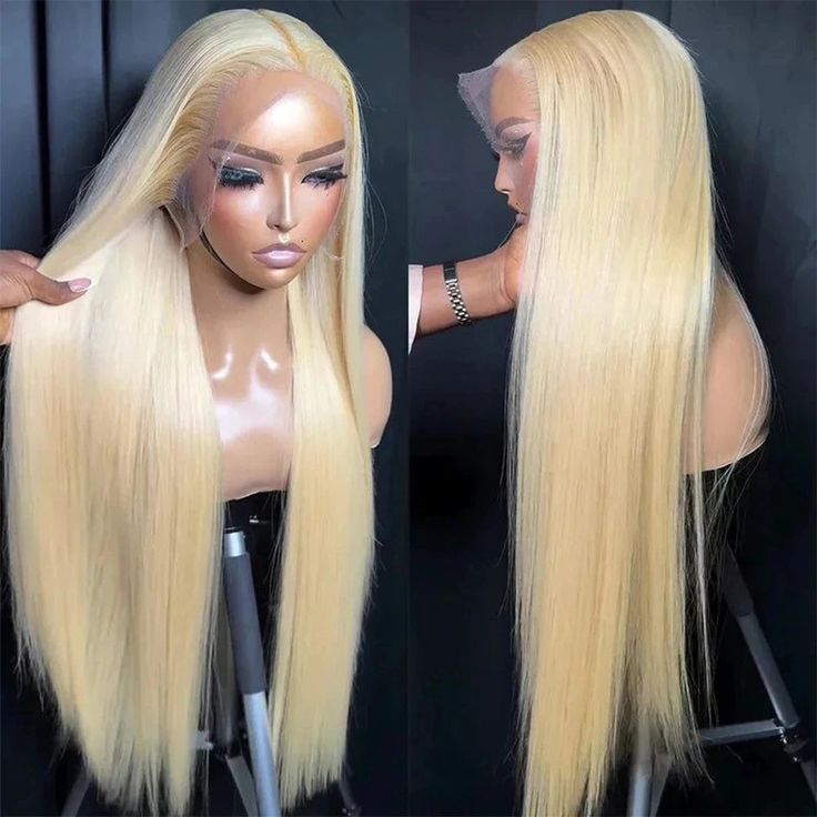 613 Blonde Pull Go 13x6 Full Pre-Cut Glueless Lace Front Wig Brazilian Human Hair