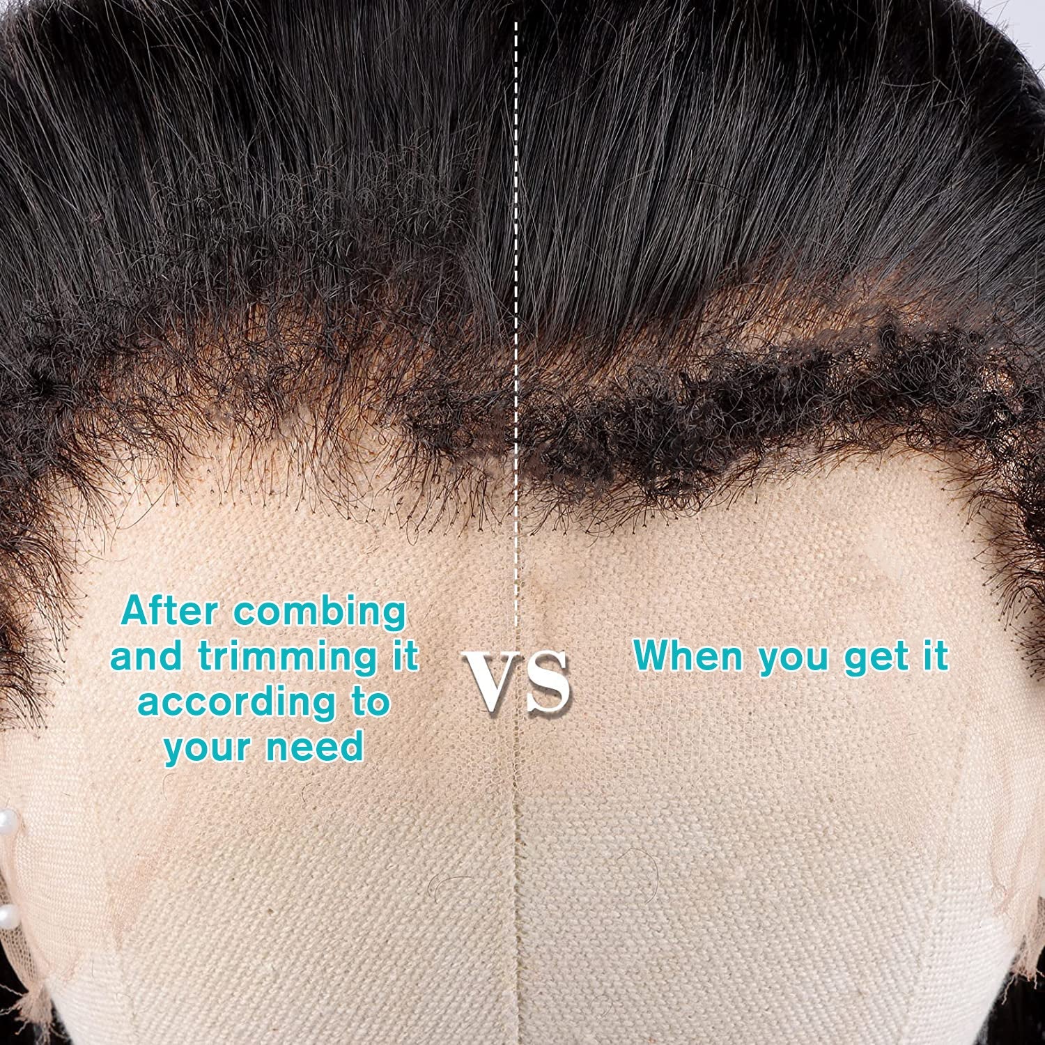 4C Edge Hairline-Straight Hair 13x4/13x6 HD Invisible Lace Frontal Wigs With Kinky Edges Curly Baby Hair