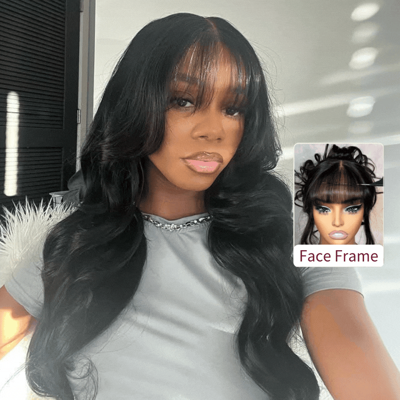 Layer Cut Body Wave With Bang 360 Invisi Strap Lace Frontal Wig Glueless Salon Hairstyles
