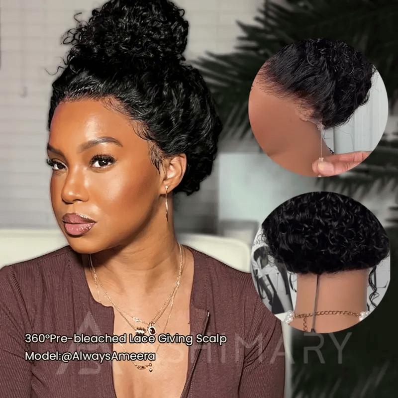 Deep Wave Invisi Strap Snug Fit 360 Transparent Lace Frontal Bleached  Knots Pre Cut Lace Wig