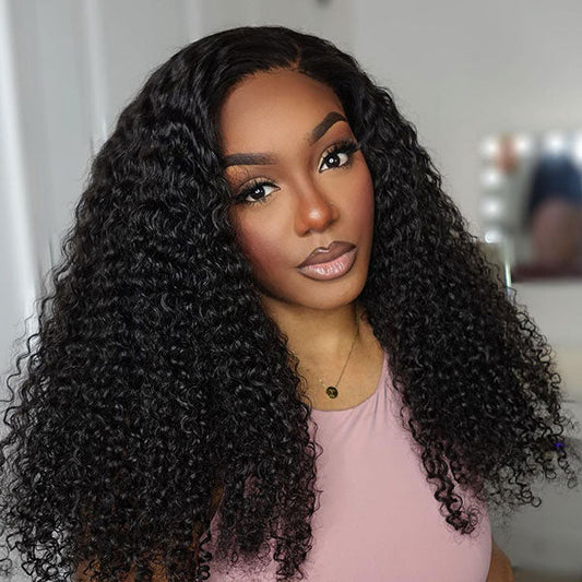 Air Wig| Ashimary Pre-Cut Undetectable Lace Wear Go Glueless Jerry Curly Throw on & Go Wig Pre Bleach Knots & Plucked Hairline