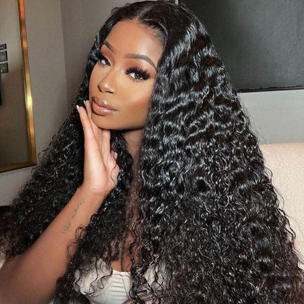 Air Wig|Upgrade Pre Cut Lace Wear Go Glueless Deep Wave Wig with Pre Bleached Knots & Plucked Hairline