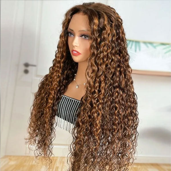 Jerry Curl Wig Highlight Color 13x4 13x6 Lace Frontal Wig Luxurious Customization