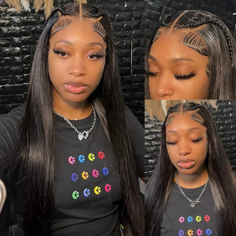 Braid In Advance Baby Hair Glueless 10x6 Lace Frontal Put On & Go Pre Everything Human Hair Wig
