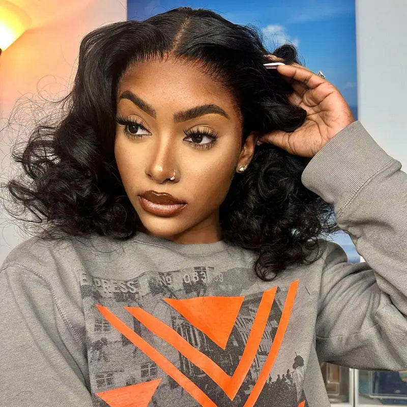 Bouncy Ocean Wave Hairstyles 13x4 Lace Frontal Wigs With Gorgeous Curl Pattern