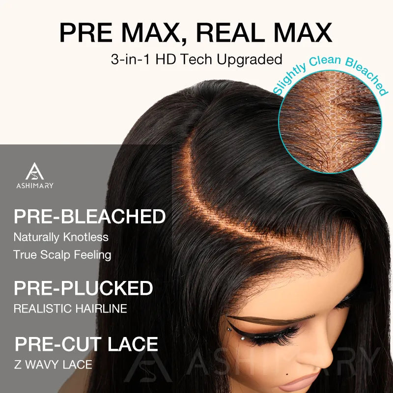 Yaki Straight Pull Go 13x6 Full Wig Transparent Lace Frontal Black to Brown Ombre Human Hair Wig Parting Max Glueless Wig