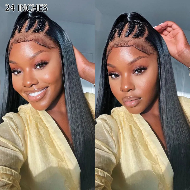 Silky Straight Invisi Strap Snug Fit 360 Transparent Lace Frontal Bleached Knots Pre Cut Lace Optional Wig