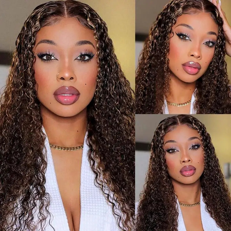 Ashimary 360 Skin Lace Cozy Invisi Strap Deep Wave Dark Highlight Pre Everthing 360 Lace Frontal Glueless Install Wig