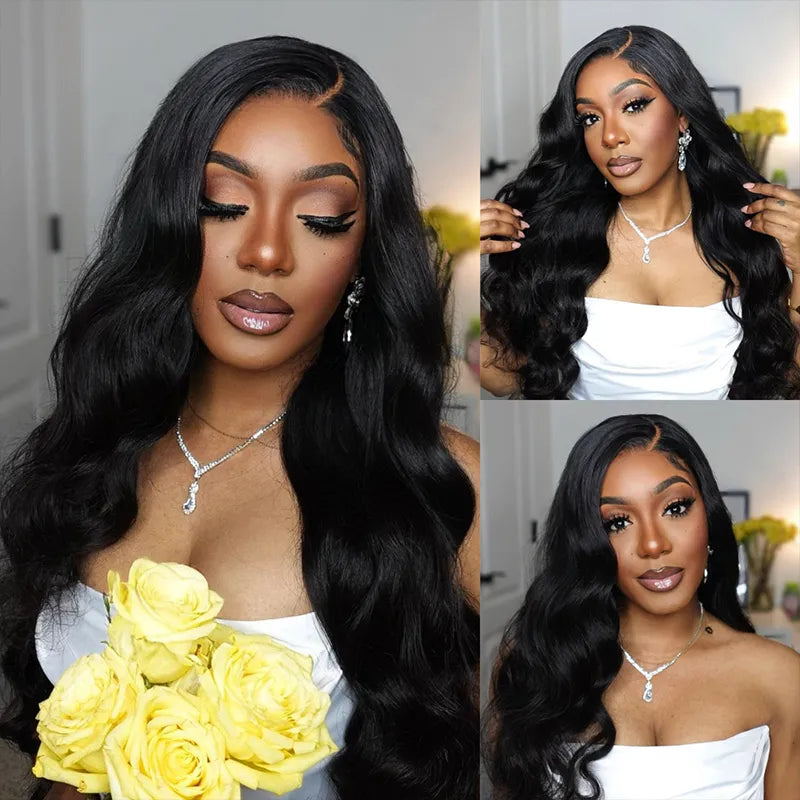 Double Drawn Body Wave Front Wig 15A Transparent HD 13*4 Lace Wig