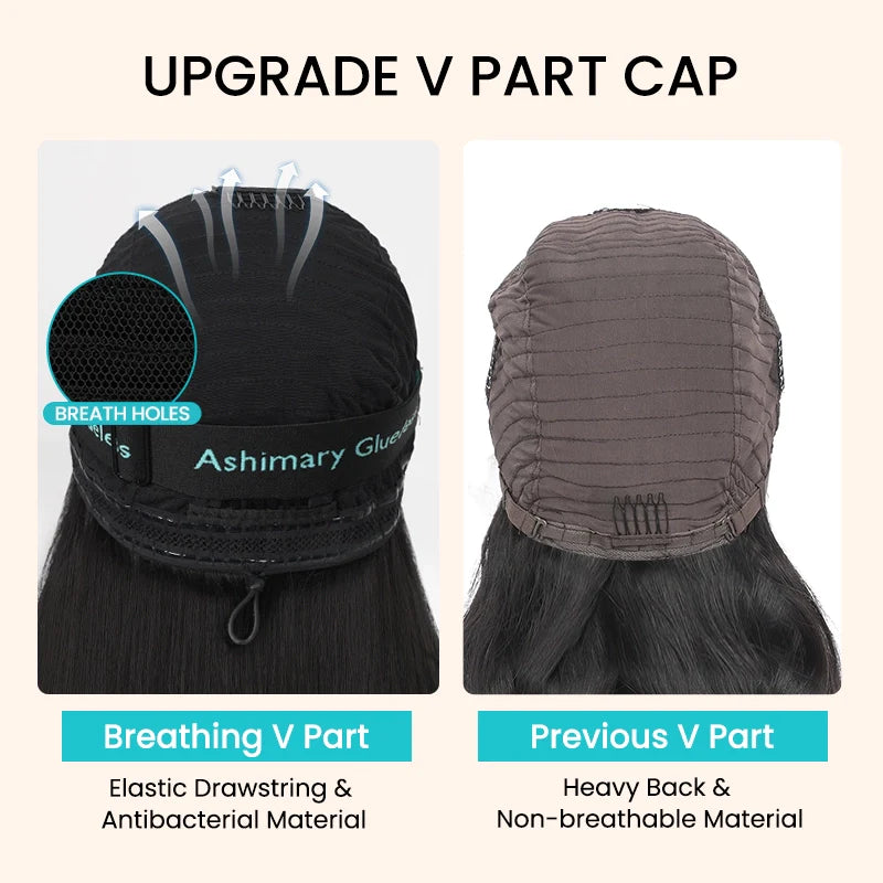 Pull Go Wig | Beginner Friendly Natural Scalp Curly Human Hair Upgrade Thin Part Wig Without Leave Out