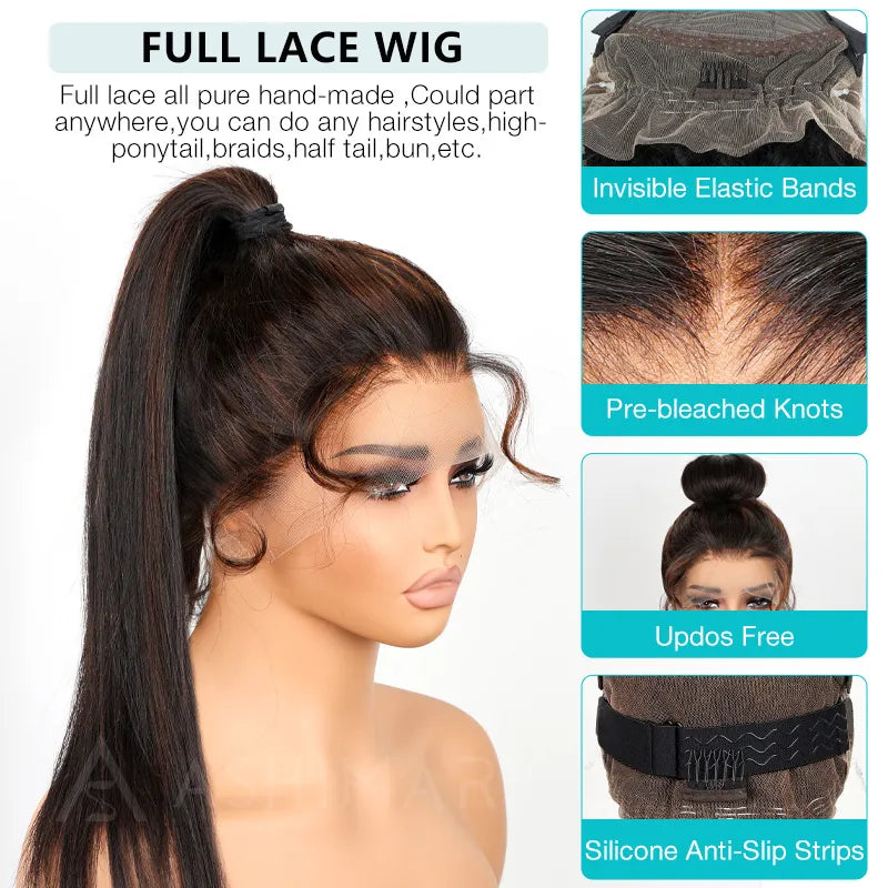 Highlight Straight Hair Parting Max Full Lace Frontal with Invisi Strap Pre Bleached & Plucked Wig