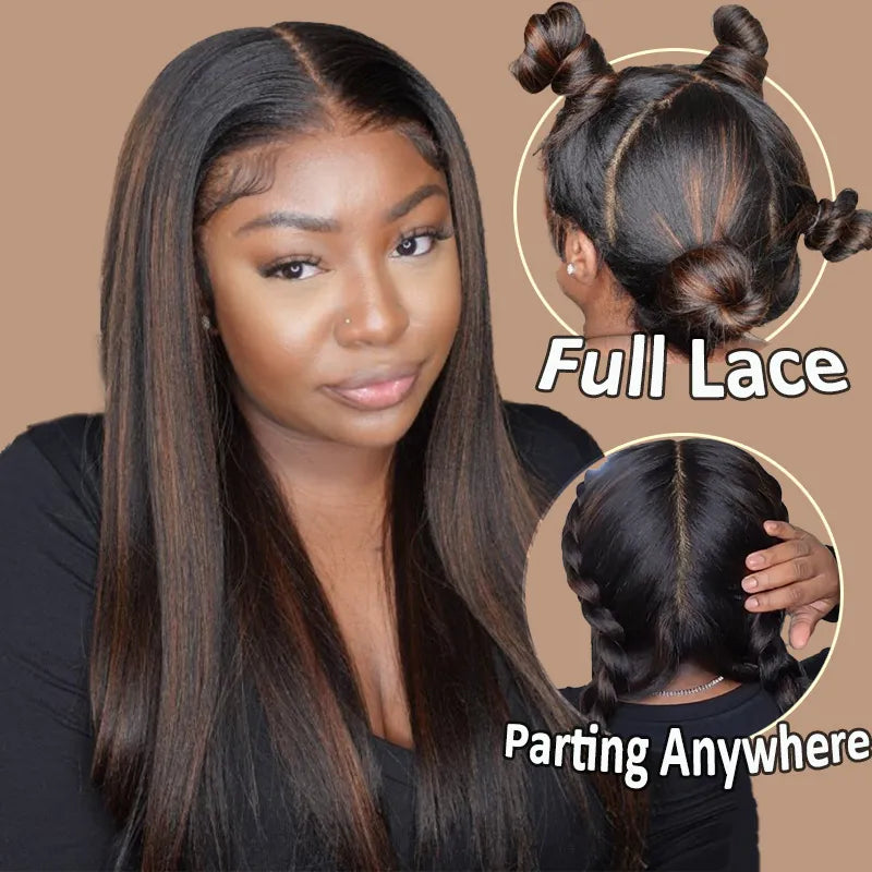 Highlight Straight Hair Parting Max Full Lace Frontal with Invisi Strap Pre Bleached & Plucked Wig