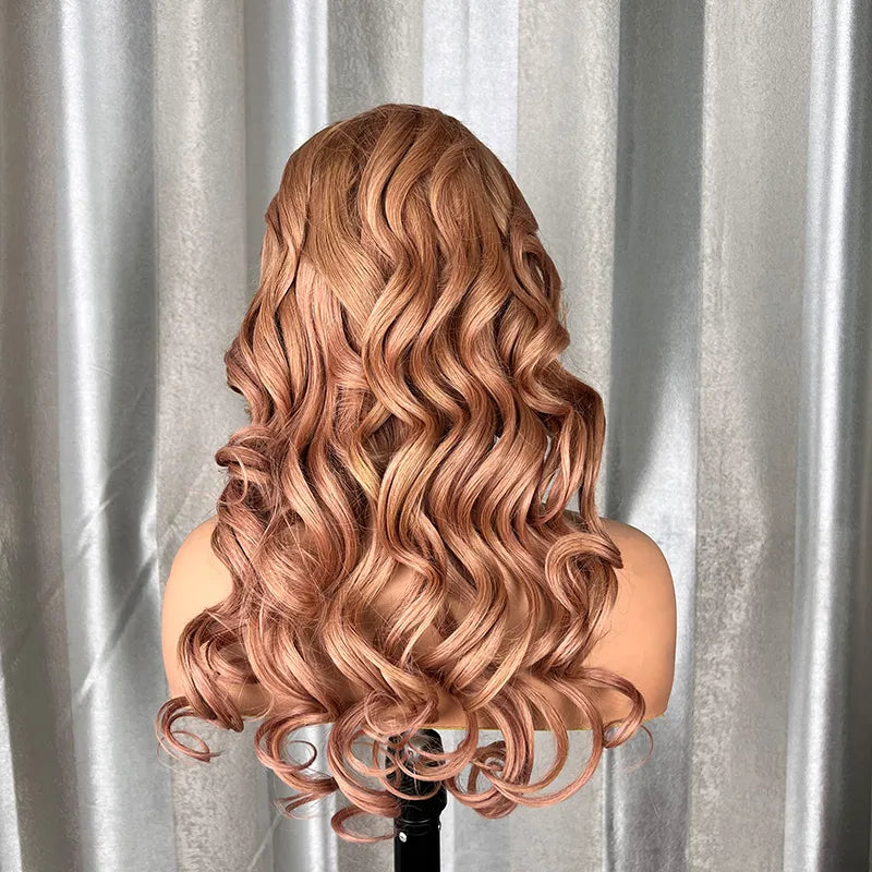 Ashimary Light Flaxen Brown Color 13x4 Lace Front Body Wave Wig