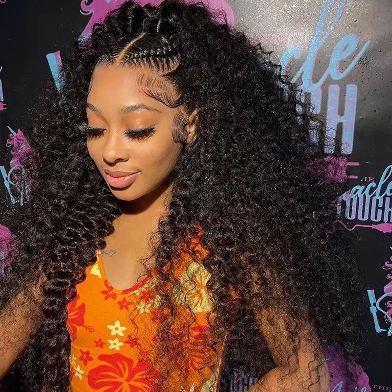 Pre Braid with Pre Baby Hair 10x6 Parting Max Pre Cut Transparent Lace Frontal Glueless Water Wave Wig Put On & Go Human Hair