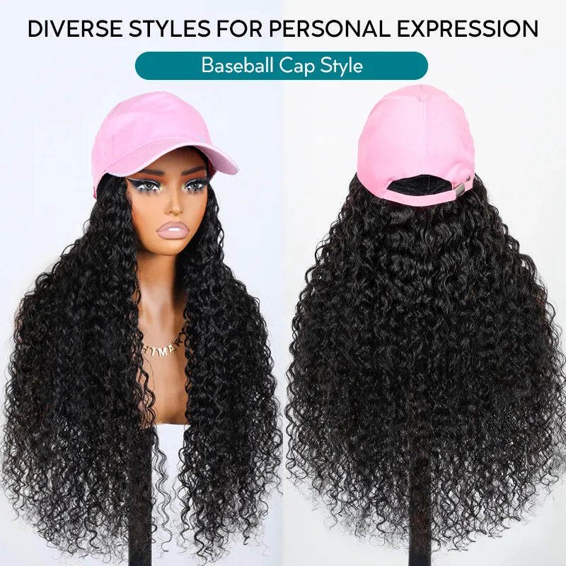 Ashimary Quick-Fix Velcro Water Wave Half Wig Human Hair Easy Wear & Style