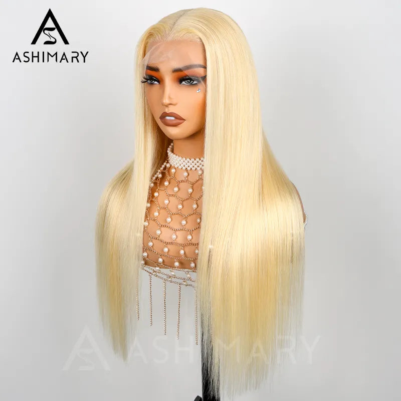 Blonde 613 Straight Parting Max Full Lace Frontal Invisi-Strap Human Hair Wig